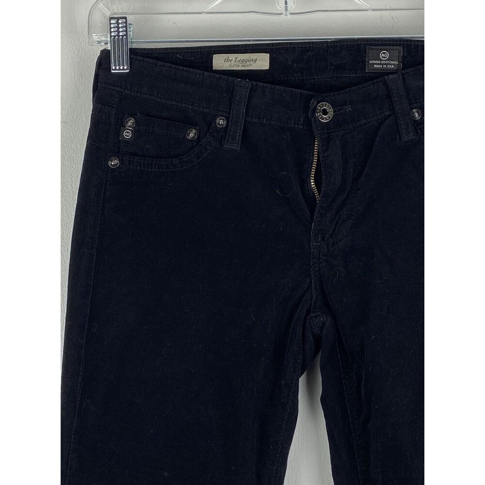 Adriano Goldschmied The Legging Super Skinny Black Corduroy Pant Size 28X30 1061 - Picture 2 of 15